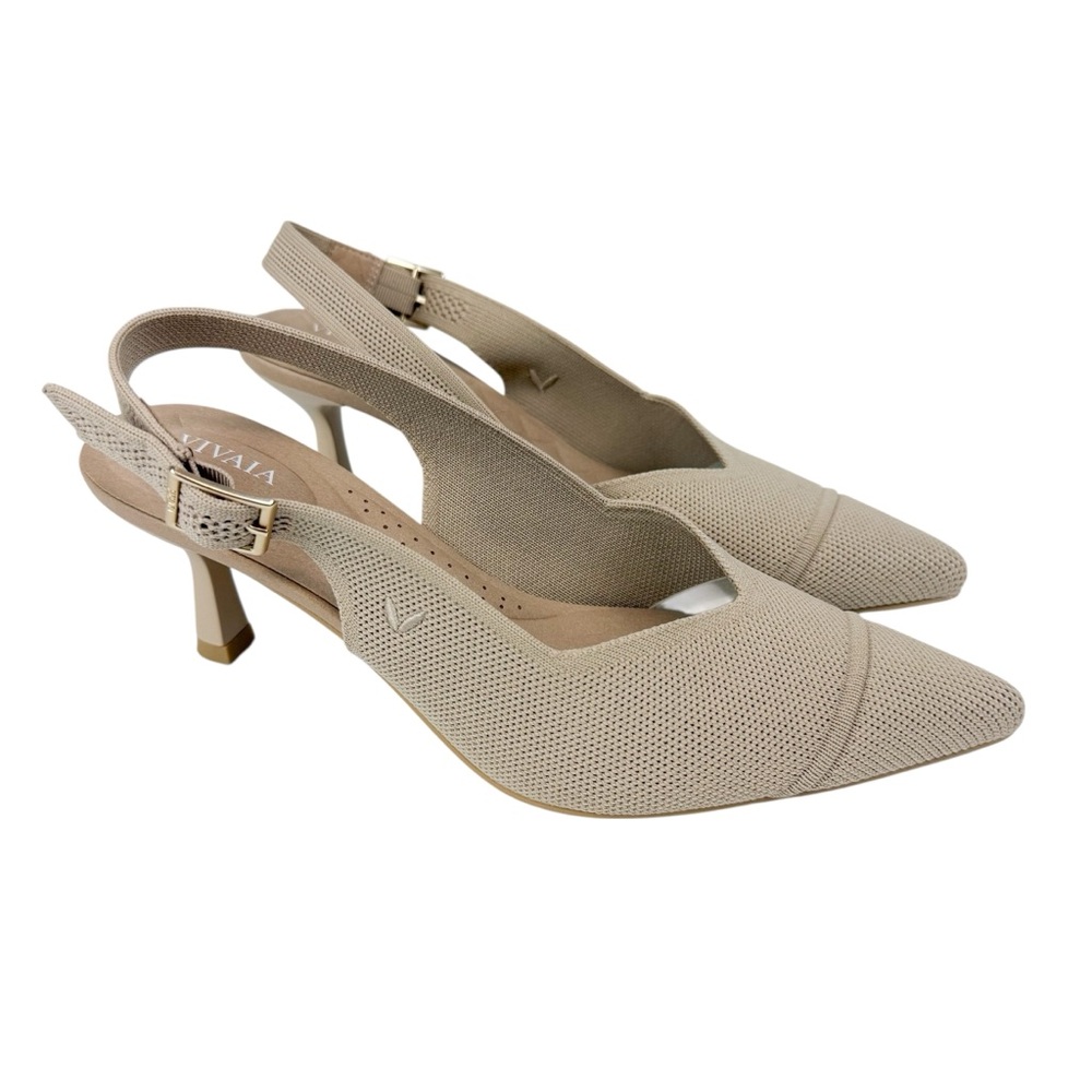 VIVAIA Women's Slingback Pointed-Toe Heels in Almond - Picture 5 of 16